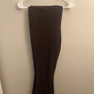 Super flare animal print pull on pants